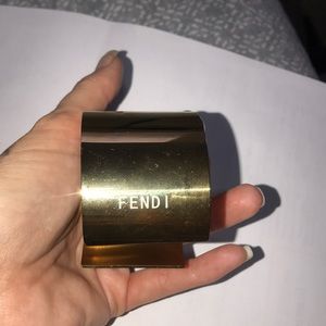 Fendi gold cuff bracelet